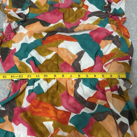 Umgee USA Tiered Dress Womens MED Floral Boho Ruffled Style # A0905 - Pre-Owned - Picture 15 of 16